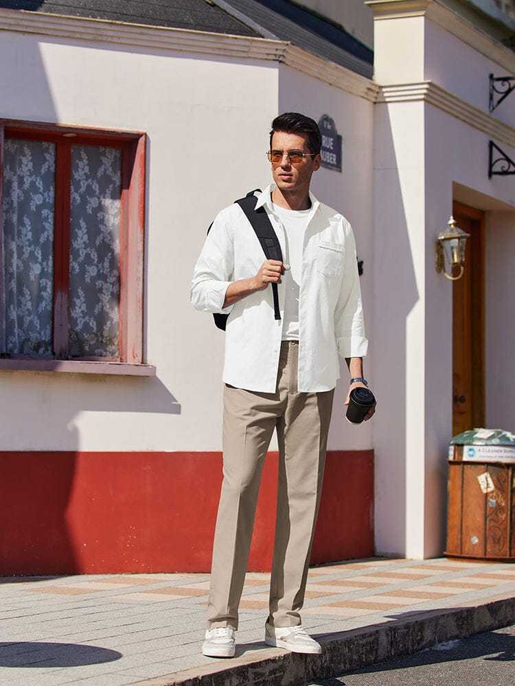 Classic Fit Stretch Suit Pants 