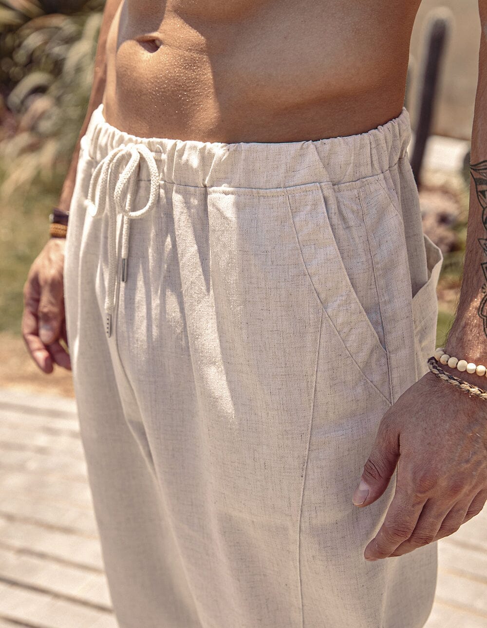 Linen Style Beach Pants