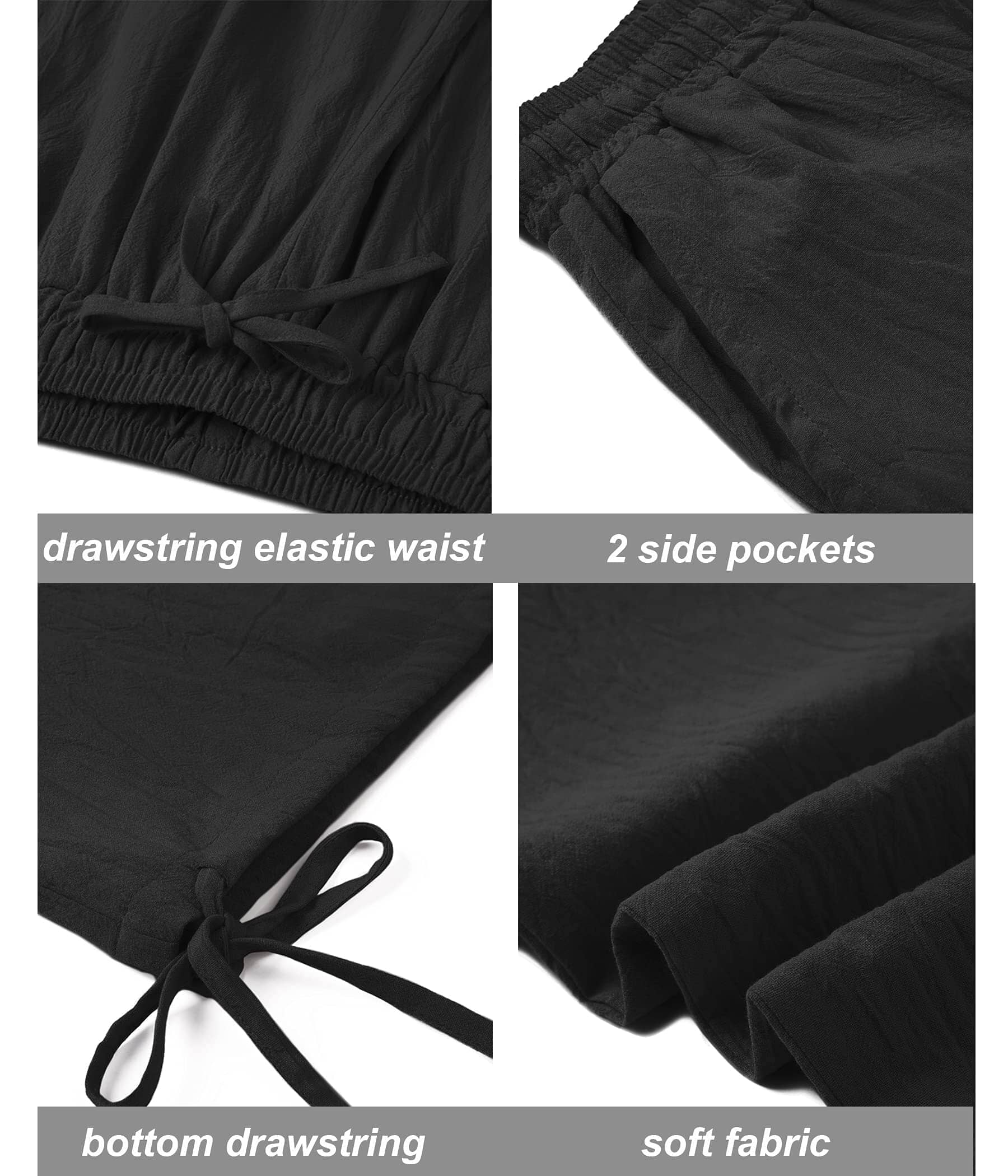 Cotton Linen Style Loose Yoga Pants