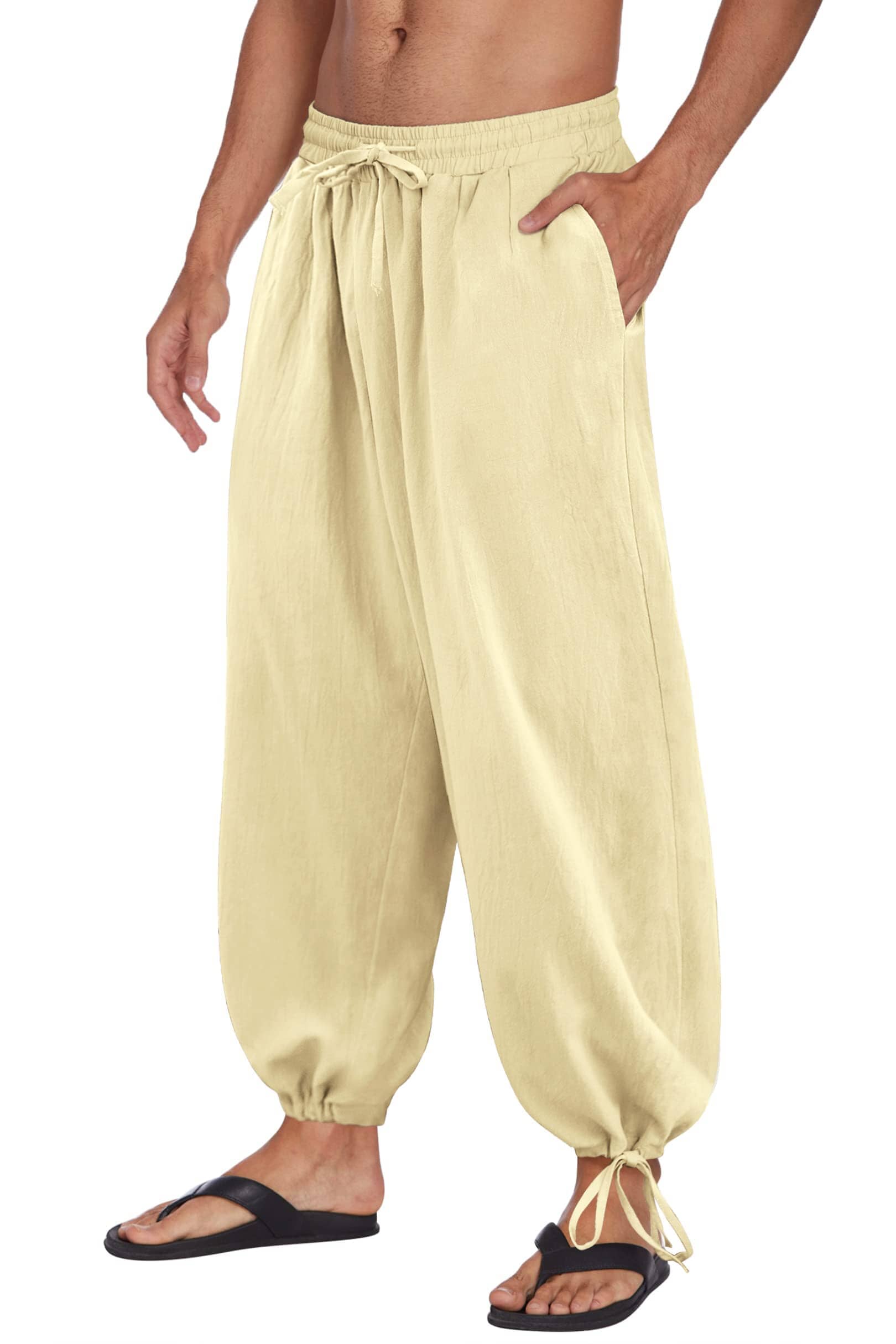 Cotton Linen Style Loose Yoga Pants