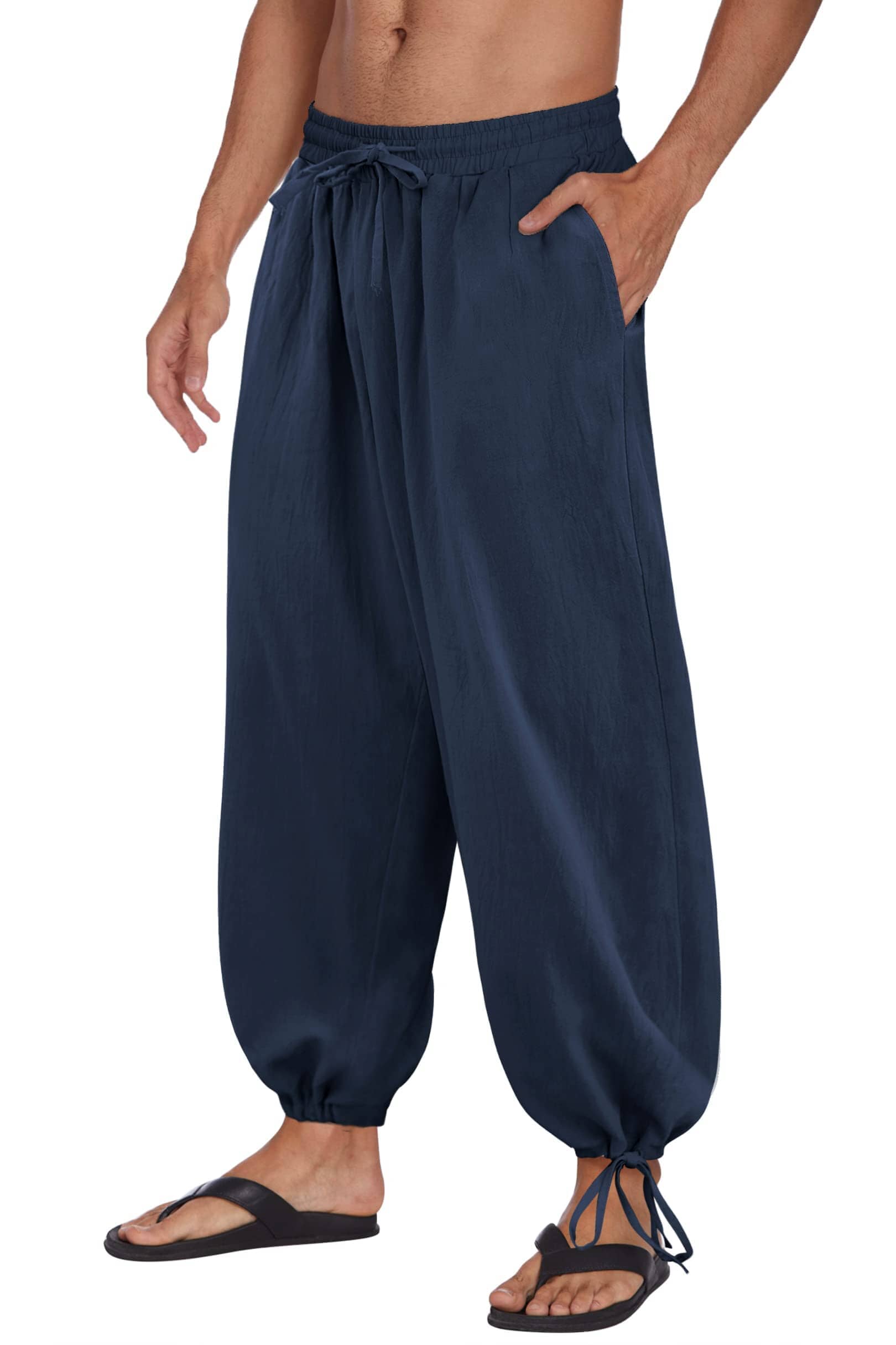 Cotton Linen Style Loose Yoga Pants