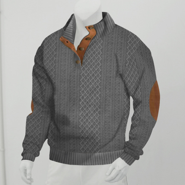 Men's  Long Sleeve Cashmere Sports Sweater