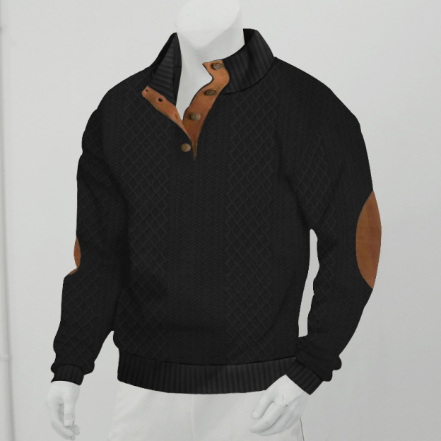 Men's  Long Sleeve Cashmere Sports Sweater