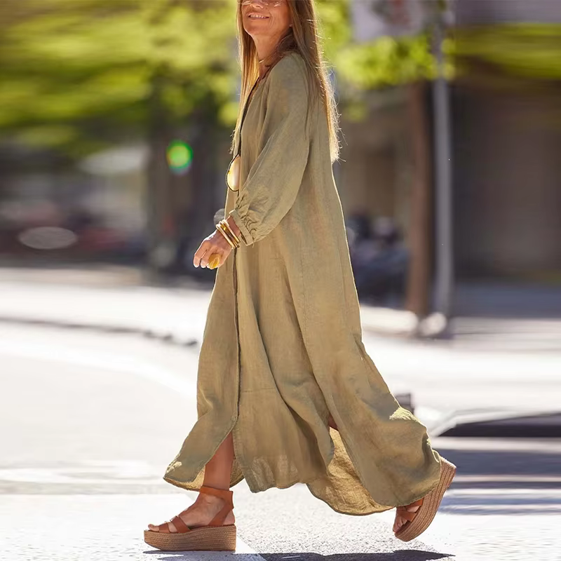 Maren - Cotton linen blend dress