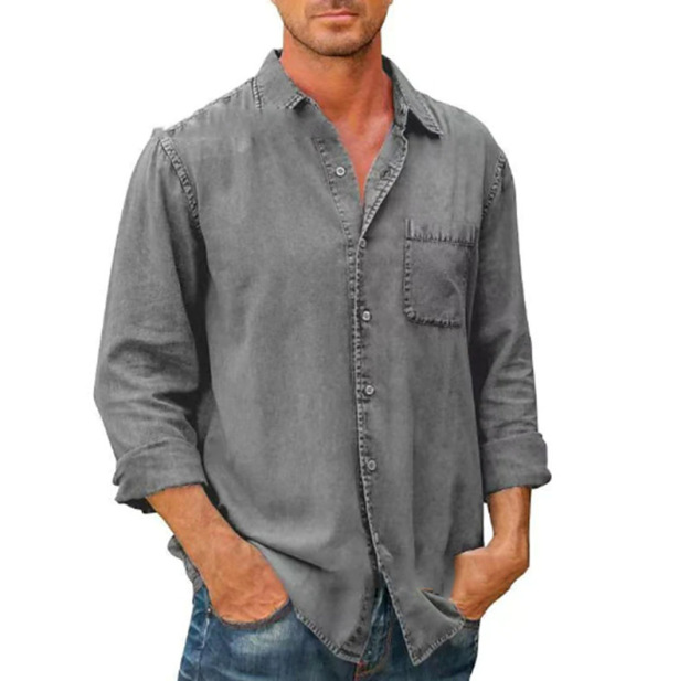 🔥Mens Long Sleeve Button Down Shirt