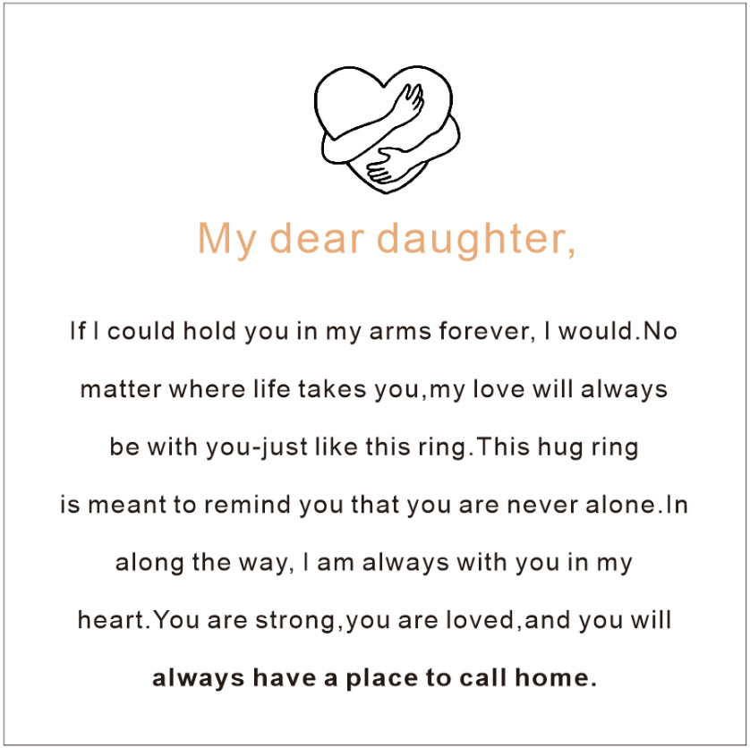 Hug Ring - To My Daughter