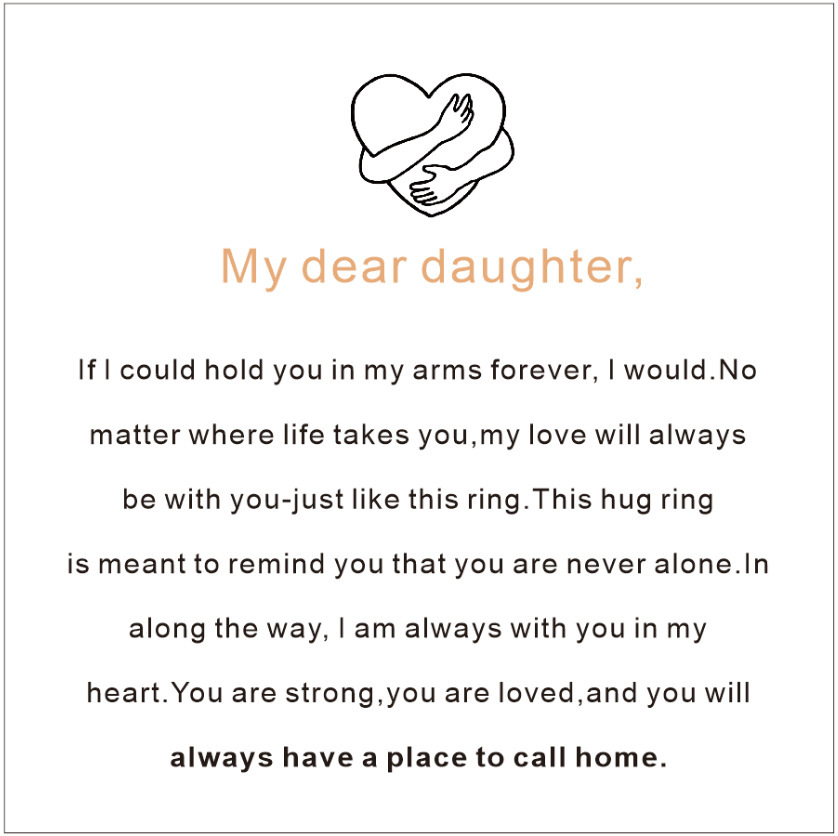 Hug Ring - To My Daughter
