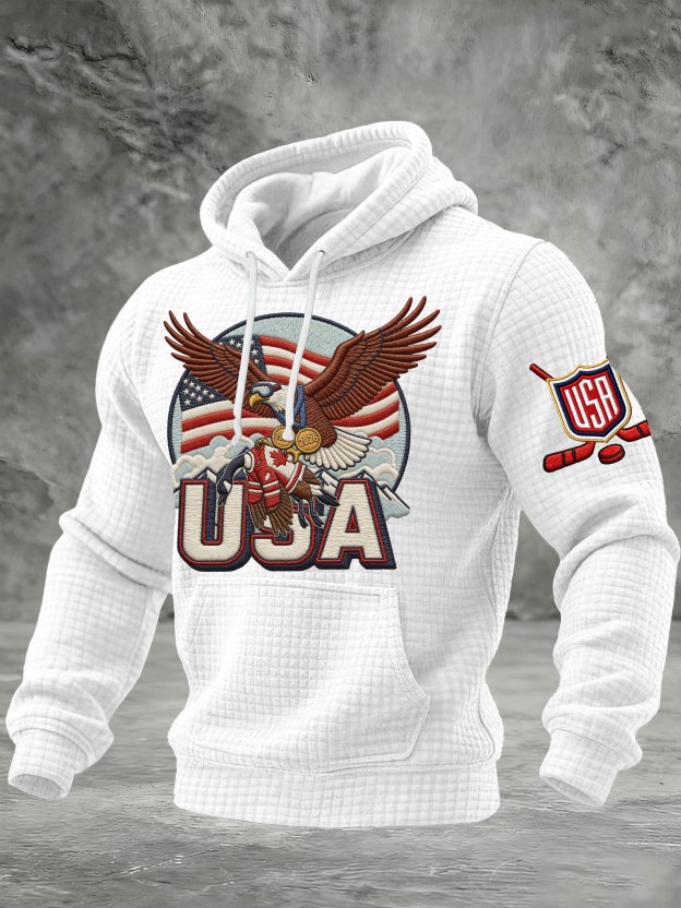 🥇Men's USA Ice Hockey Printed Casual Hoodie