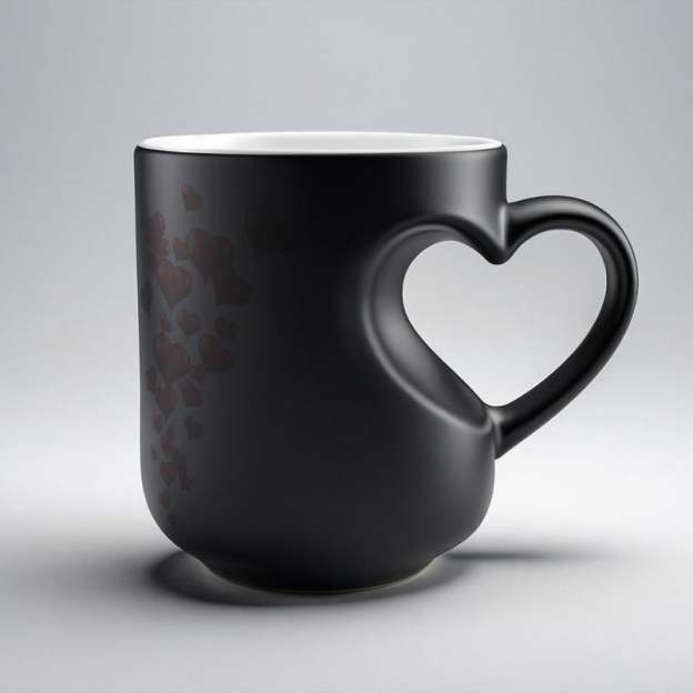 [Priority shipping]Heart-Shaped Color Changing Magic Ceramic Mug