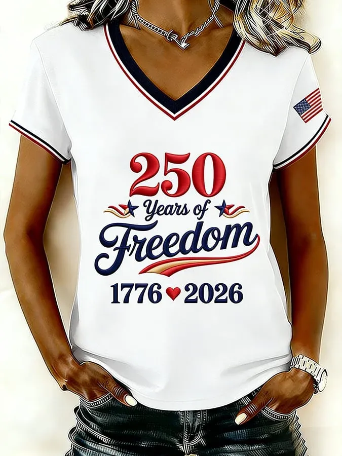 Women's Vintage America 250th Anniversary Print T-Shirt