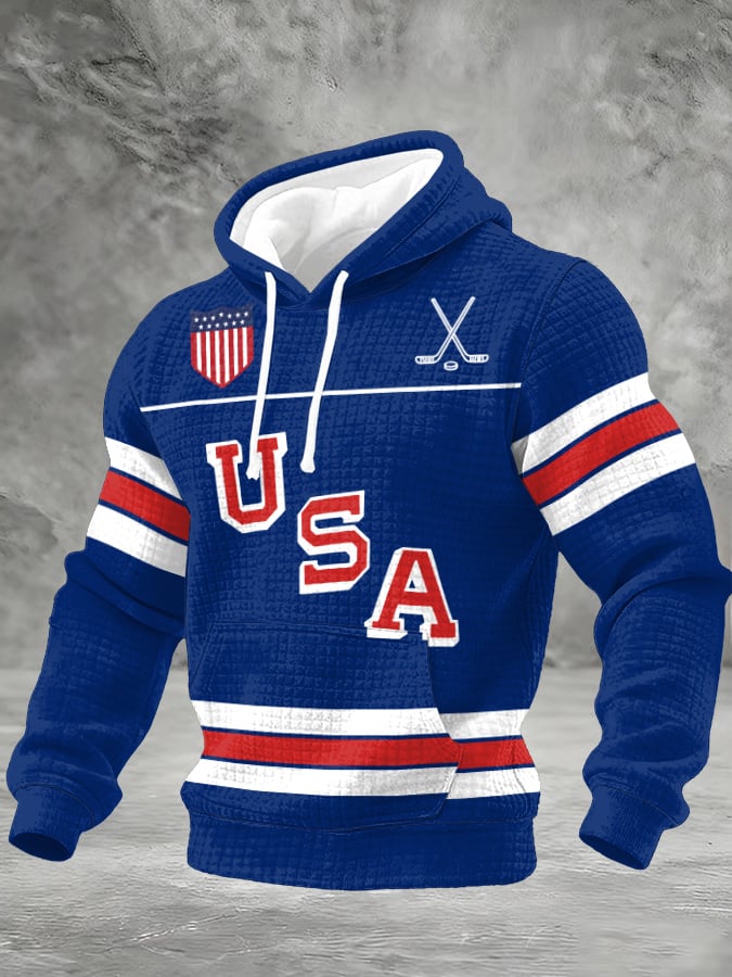 🥇Men's USA Ice Hockey Print Hoodie