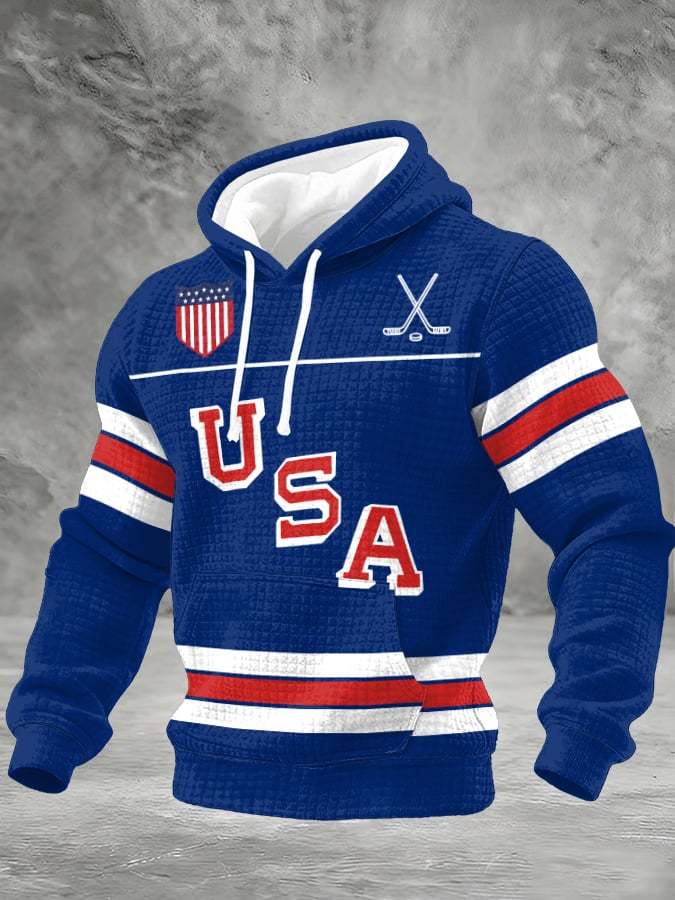 🥇Men's USA Ice Hockey Print Hoodie