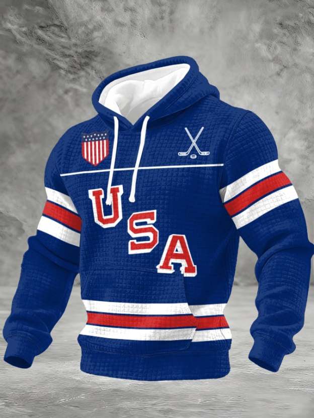 🥇Men's USA Ice Hockey Print Hoodie