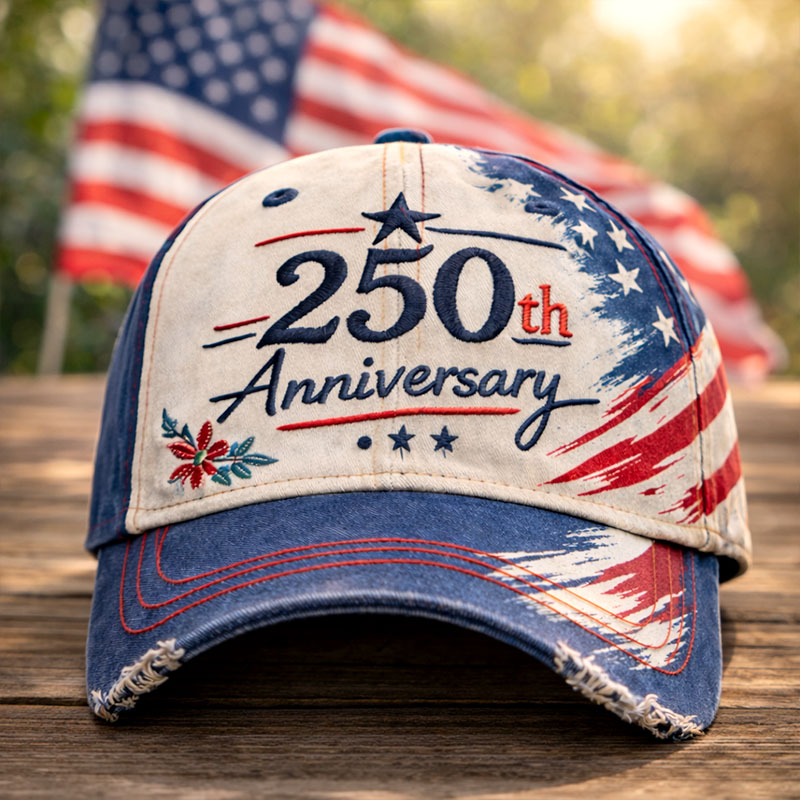 USA 250th Anniversary Patriotic Vintage Baseball Cap