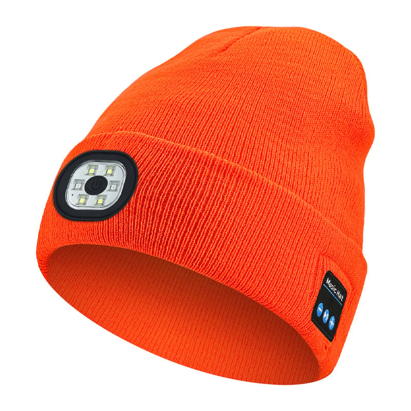 Winter 2025 Best Seller — Bluetooth Beanie with LED Headlight & Removable Speakers