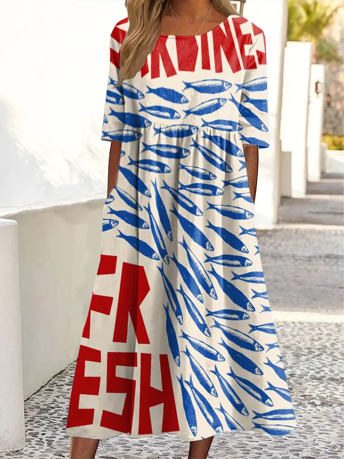 Women's Mid-Length Dress for Spring & Summer