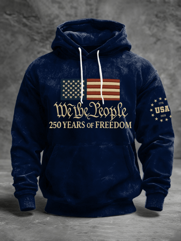 Men's Casual Long-Sleeved Hooded Sweatshirt