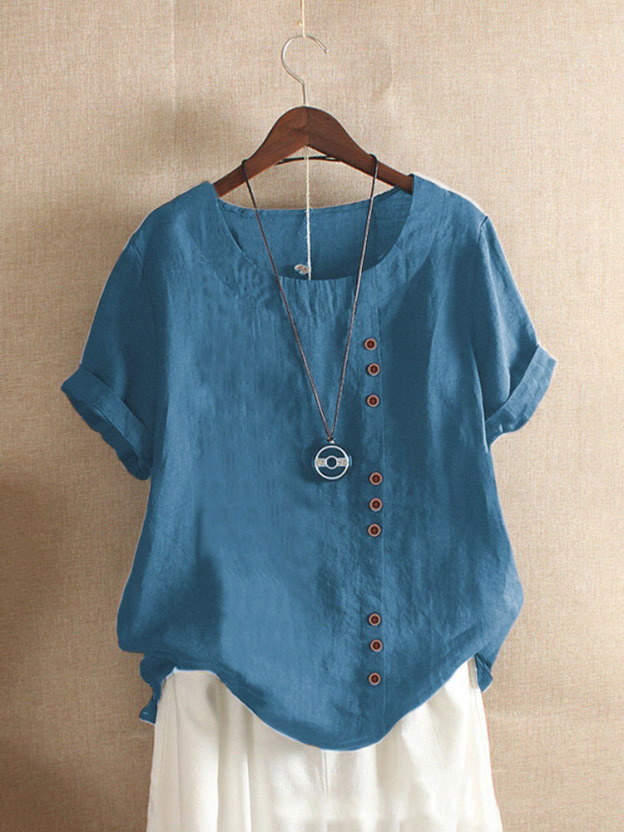 Cotton and Linen T-shirt