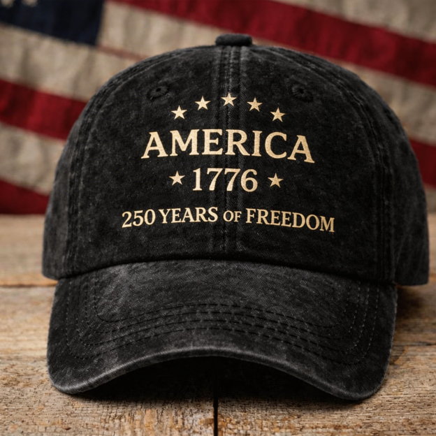 🇺🇸 America 1776 Patriotic Cap  Celebrate 250 Years of Freedom