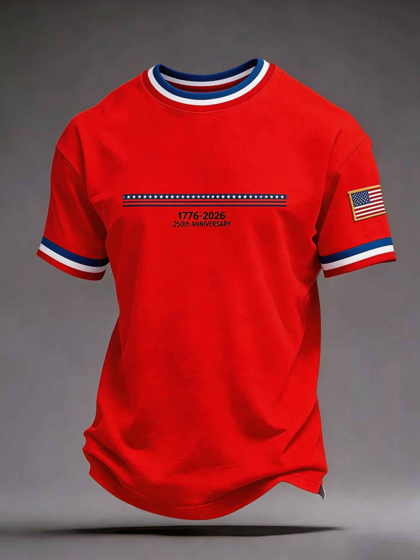 Men's 250th Anniversary of the United States Printed Short-Sleeve T-Shirt
