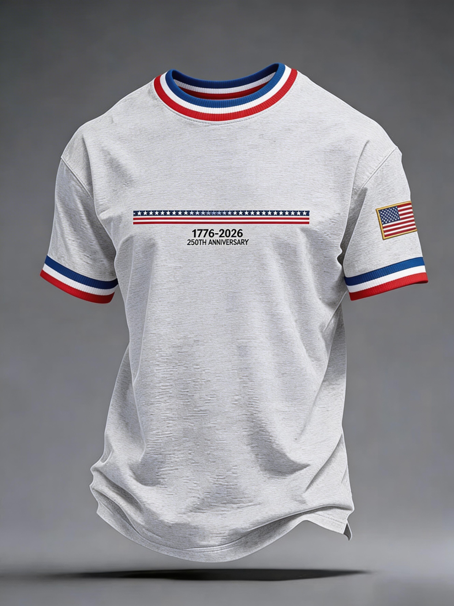 Men's 250th Anniversary of the United States Printed Short-Sleeve T-Shirt