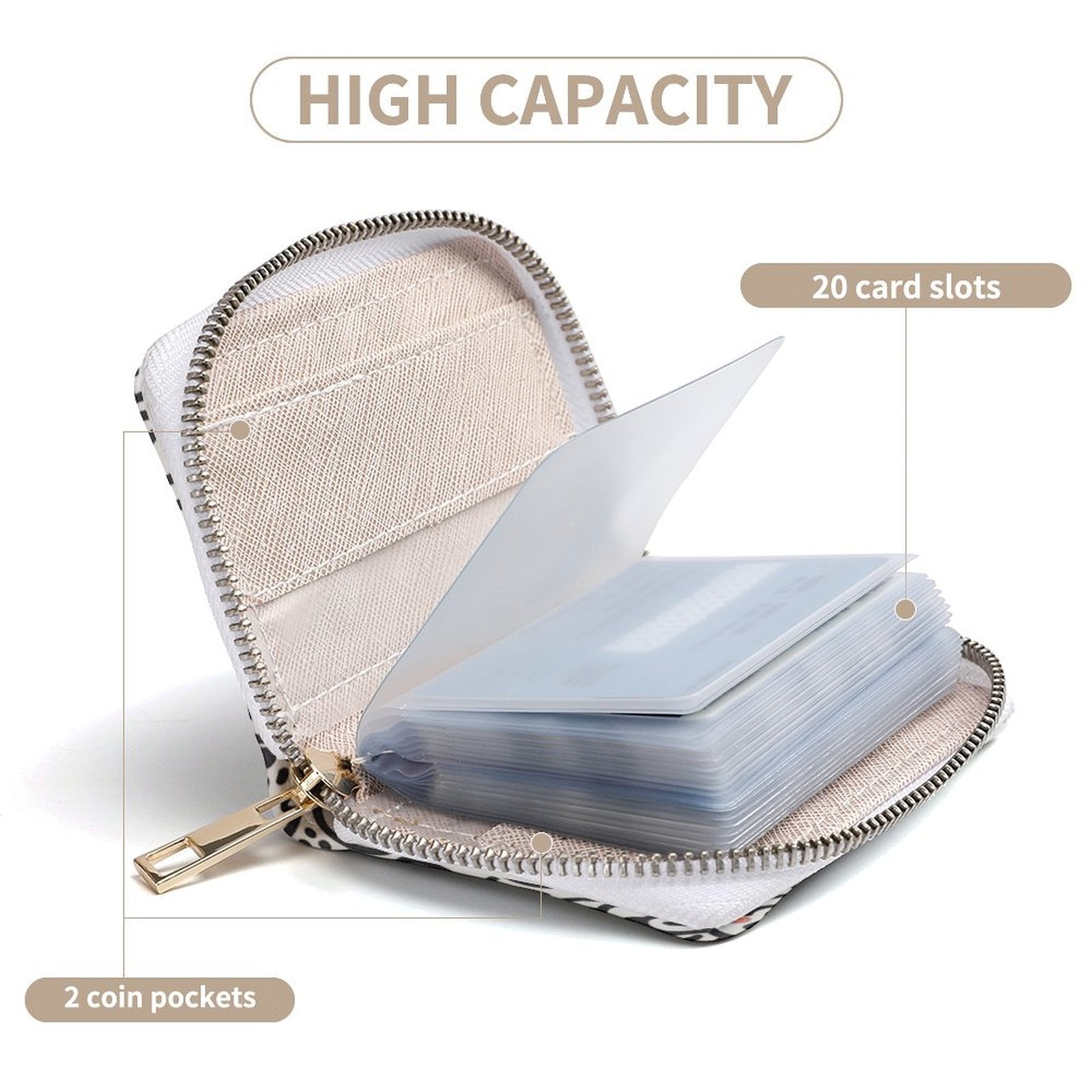 Custom Photo Leather Card Holder Personalized Card Bag Double Sided Design-larkway tradelink