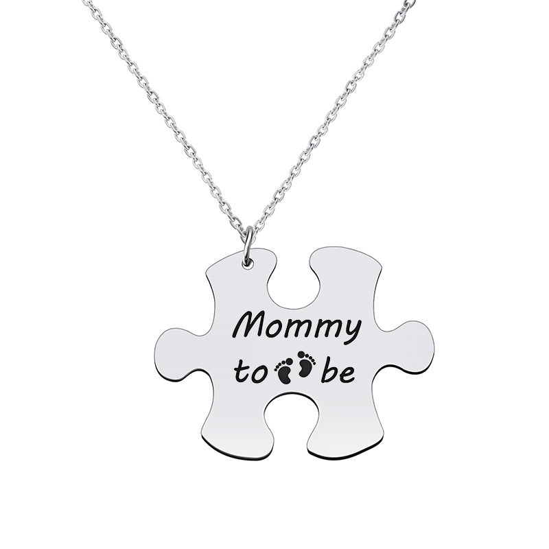 Custom Engraved Name Matching Puzzles Necklace Personalized GIft-larkway tradelink