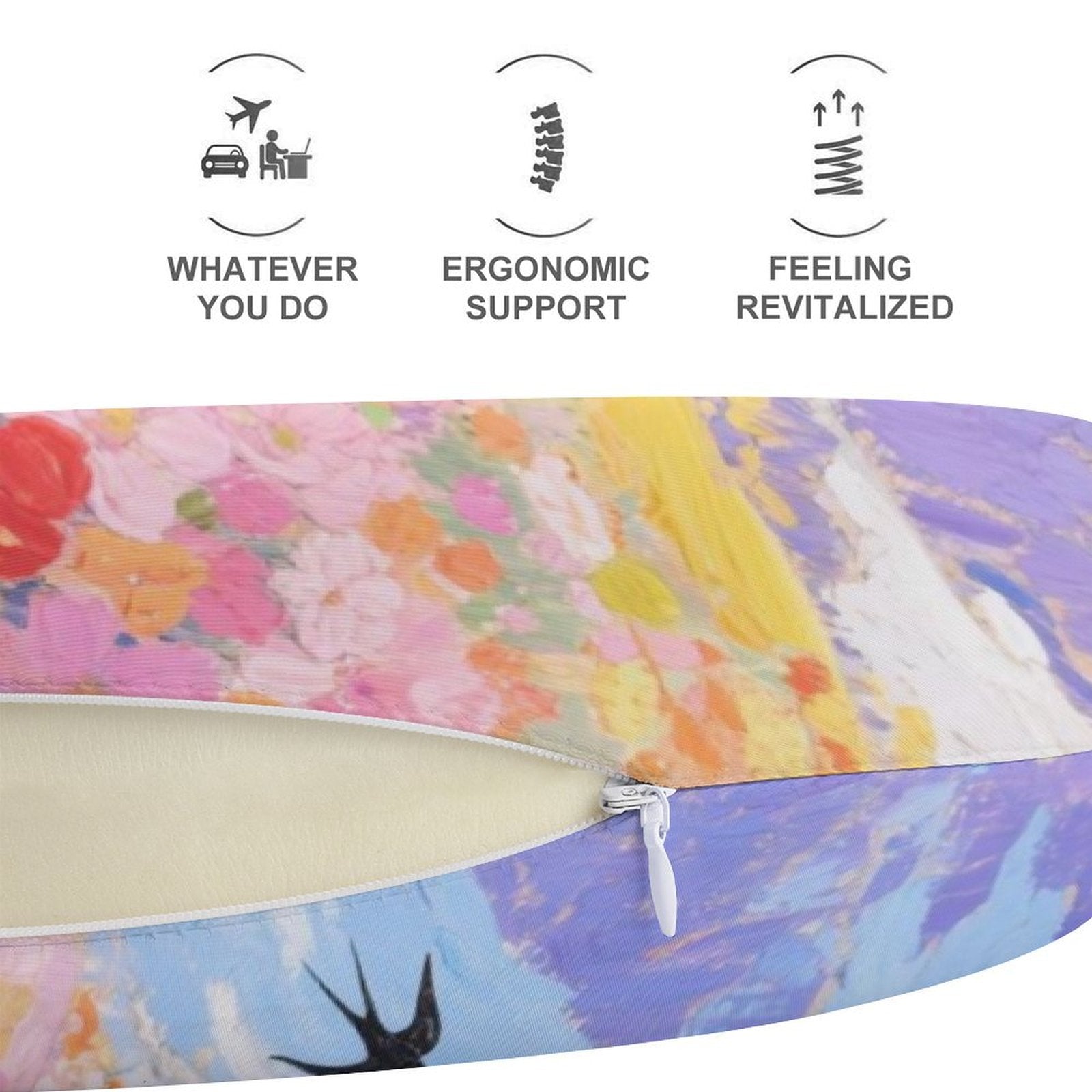 Custom Photo U Shaped Neck Pillow Personalized Picture Travel Pillow Memory Foam Core-larkway tradelink