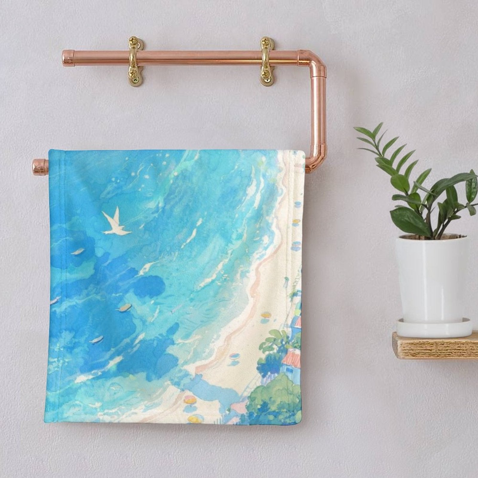 Personalized Picture Coral Bath Towel Customized Fleece Towel Quick Dry Durable-larkway tradelink