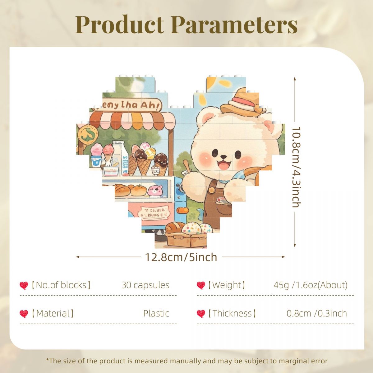 Custom Heart Shaped Block Puzzle Personalized Picture Jigsaw 30 Pcs-larkway tradelink