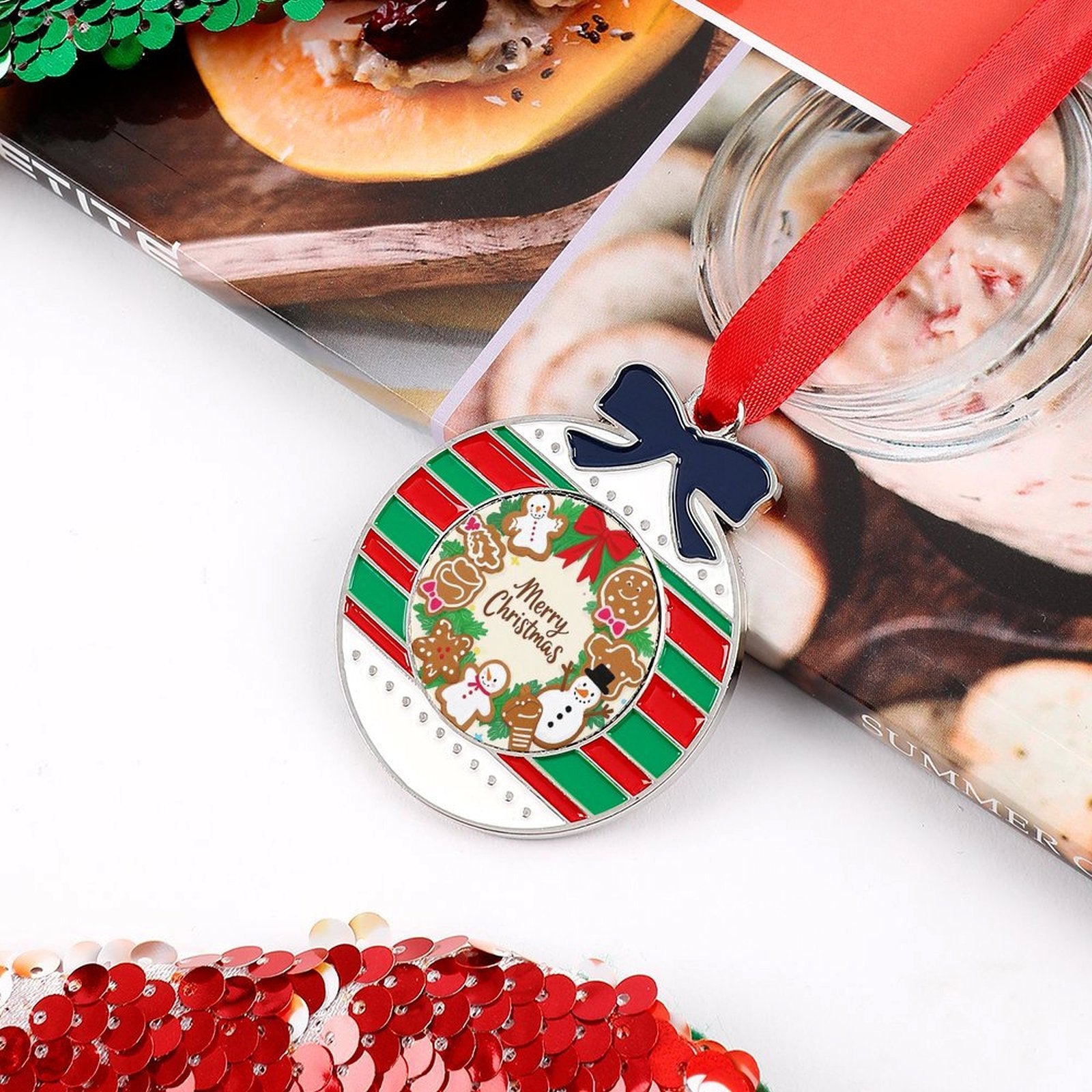 Custom Photo Alloy Christmas Ornament Personalized Christmas Pendant Decoration-larkway tradelink