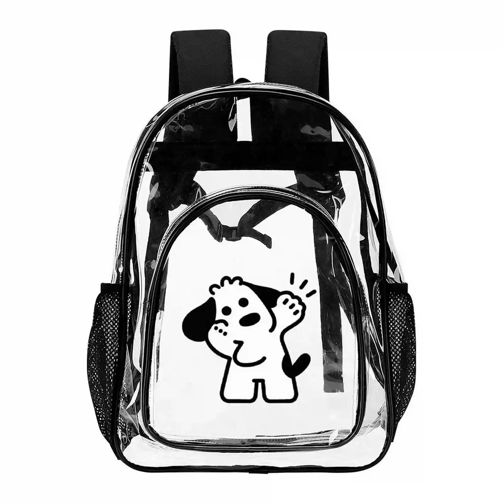 Custom Transparent PVC Backpack Personalized Waterproof Bag 43x32.5cm-larkway tradelink