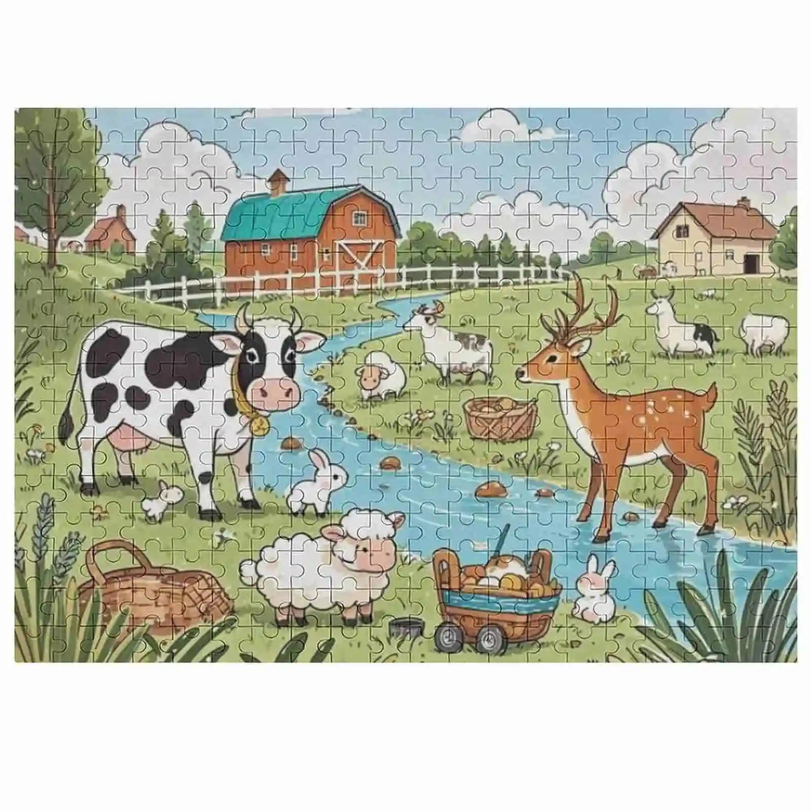 Custom Square Puzzle Personalized Picture Jigsaw with 7 Size Selection-larkway tradelink