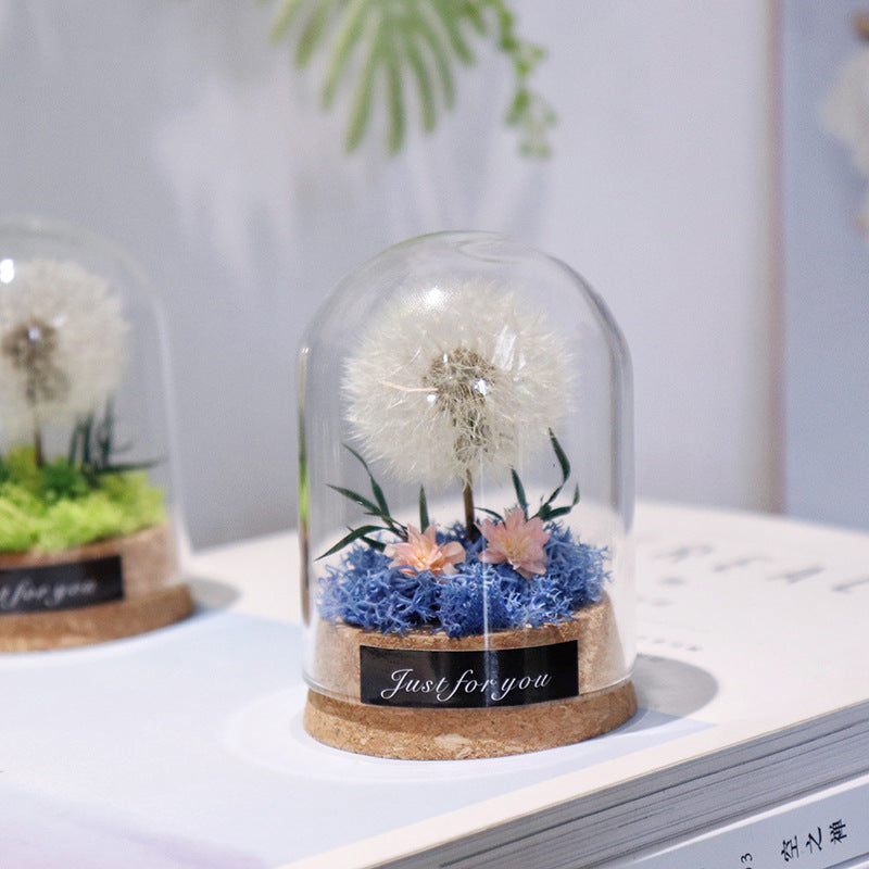 Custom Engraved Text Eternal Dandelion Glass Dome Personalized Gift-larkway tradelink