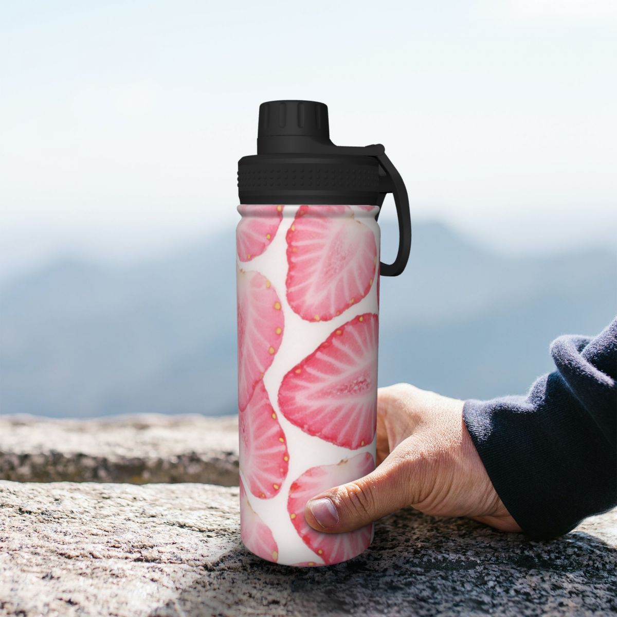 Custom 18oz Sports Water Bottle Double Wall Insulated Personalized Picture Bottle-larkway tradelink
