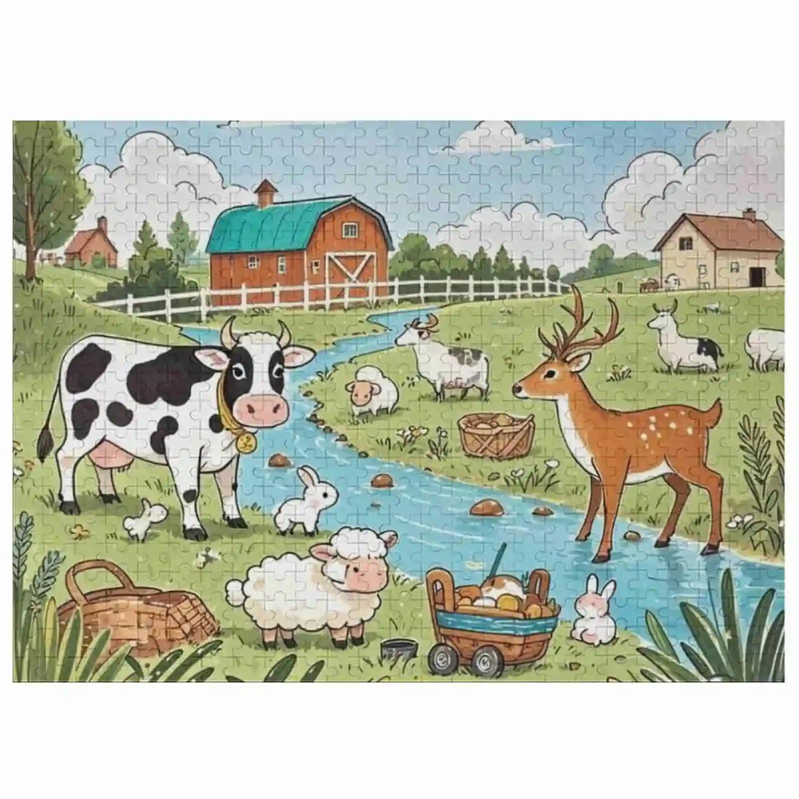 Custom Square Puzzle Personalized Picture Jigsaw with 7 Size Selection-larkway tradelink