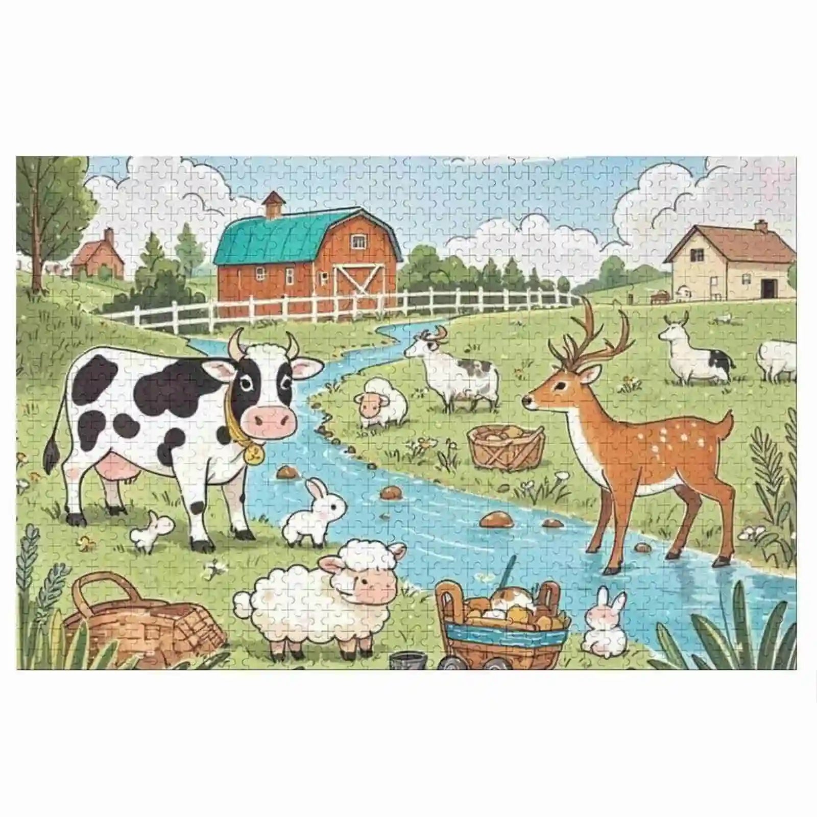 Custom Square Puzzle Personalized Picture Jigsaw with 7 Size Selection-larkway tradelink