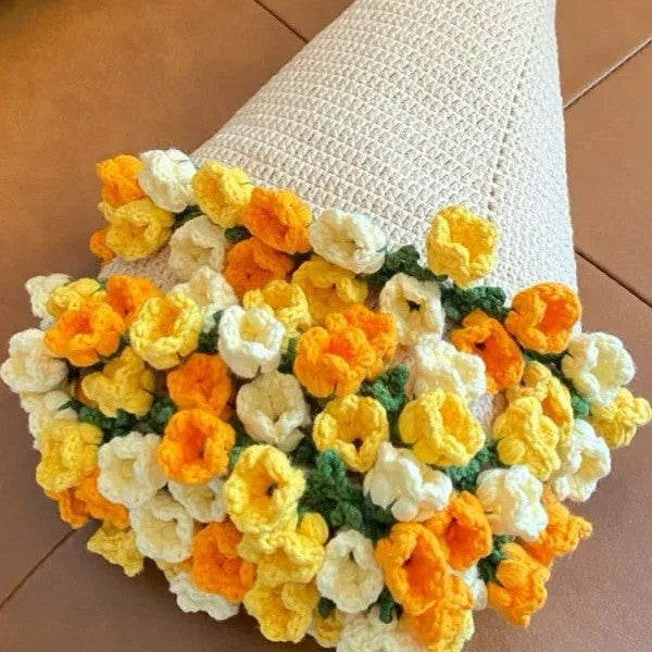 Hand-Knitted Rose Blanket DIY Kit & Ready-Made Gift for Mother's Day Valentine's Day-larkway tradelink