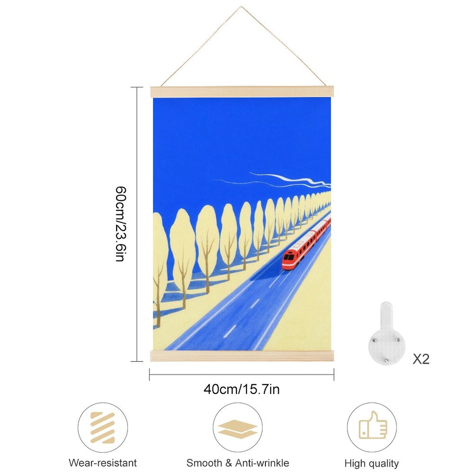 Custom Photo Magnetic Canvas Hanging Painting with Wood Frame Personalized Decoration-larkway tradelink