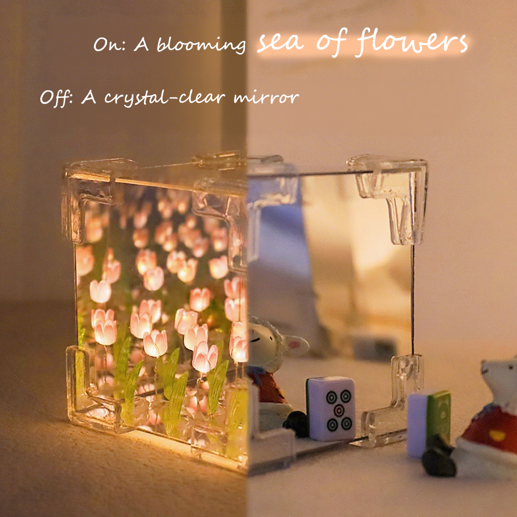 DIY Flower Night Light Cube Gift Decoration-larkway tradelink