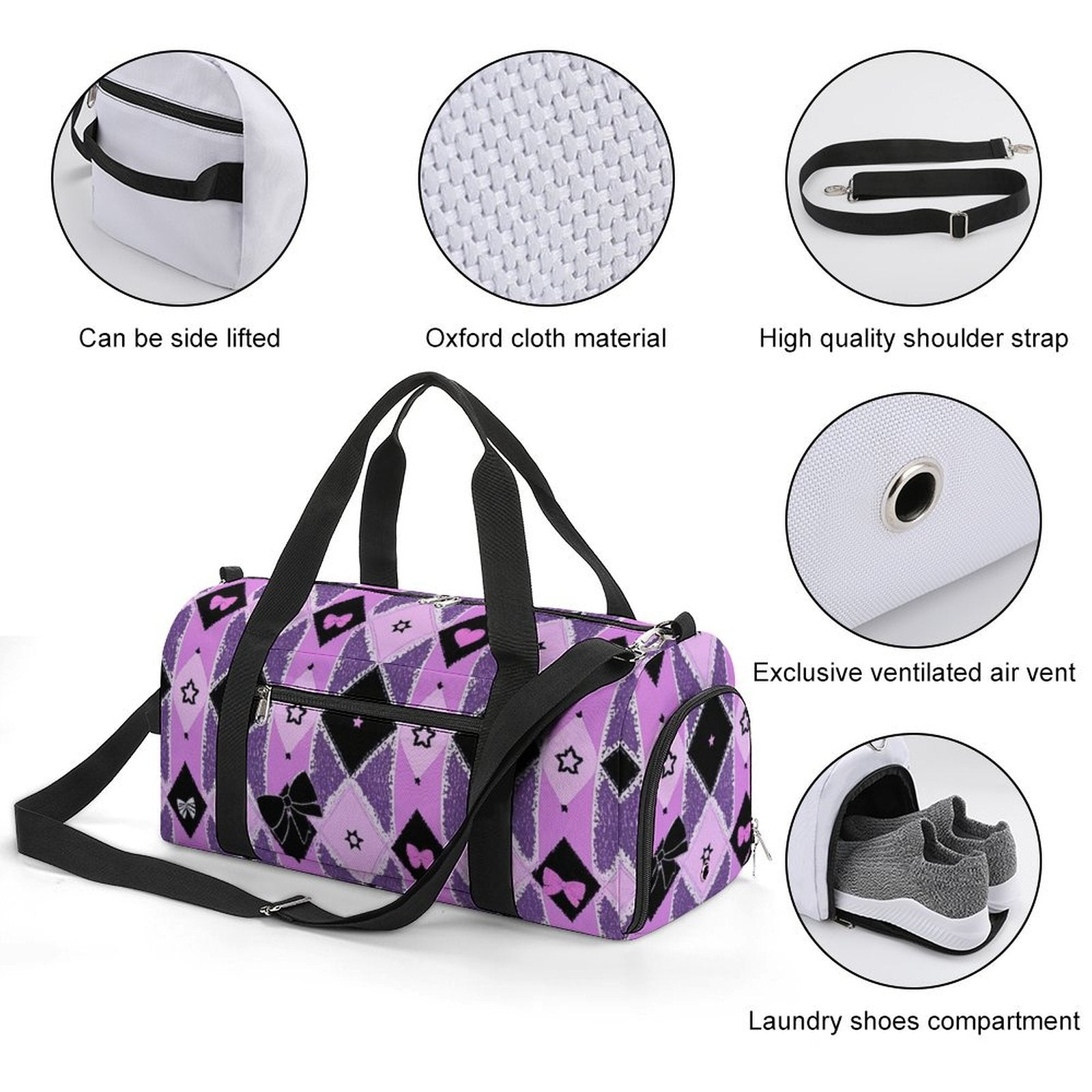 Custom Photo Gym Bag Personalized Waterproof Sports Bag Versatile Carry-larkway tradelink