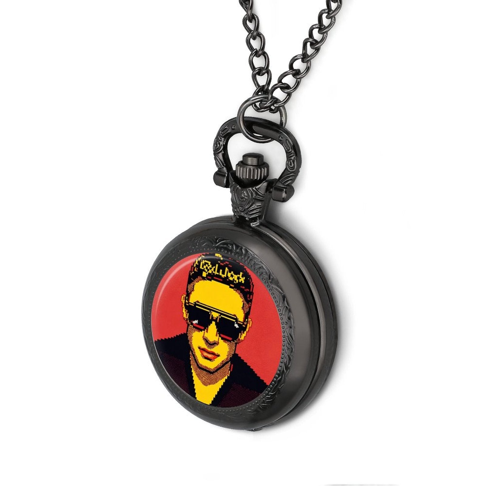 Custom Photo Alloy Pocket Watch Personalized Picture Watch High Gloss Finish-larkway tradelink