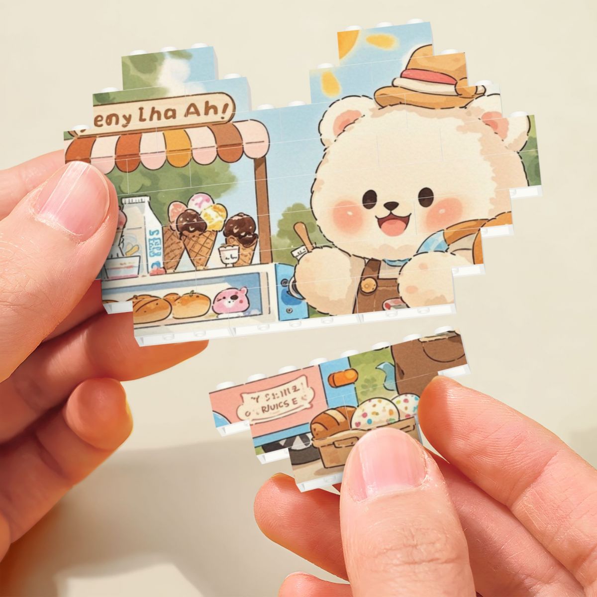 Custom Heart Shaped Block Puzzle Personalized Picture Jigsaw 30 Pcs-larkway tradelink