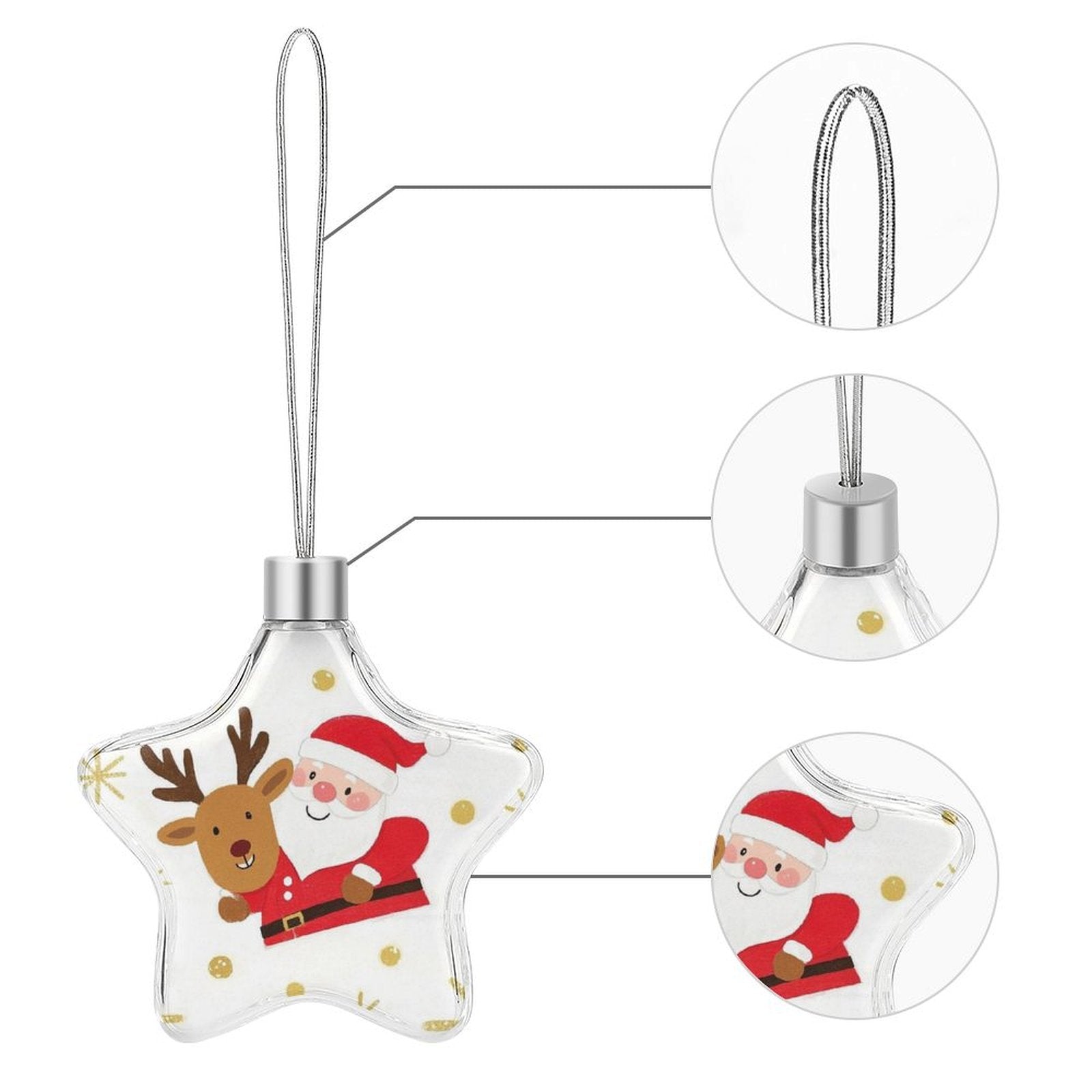 Custom Photo Christmas Star Ornament Personalized Decor-larkway tradelink