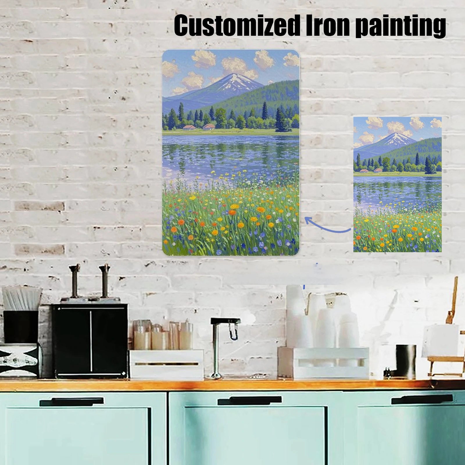 Customized Iron painting Personalized Portrait Decoration 11.8*7.9in (30*20cm)-larkway tradelink