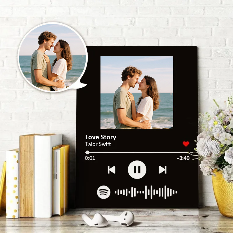 Personalized Scannable Spotify Code Photo Oil Painting Custom Music Song Canvas Wall Art Various Sizes Decor-larkway tradelink