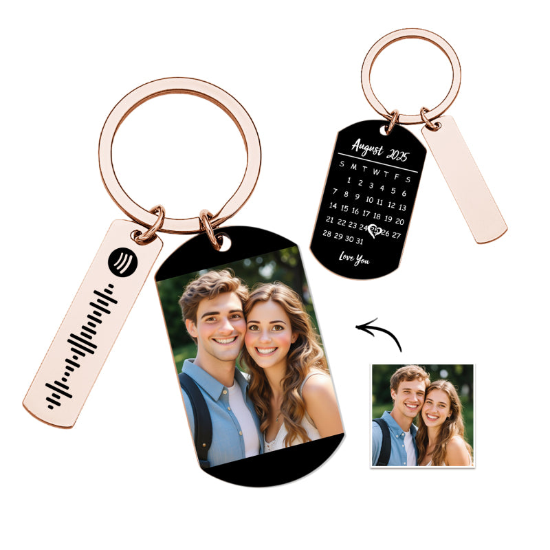 Custom Stainless Steel Keychain Personalized Photo Printed Decoration-larkway tradelink