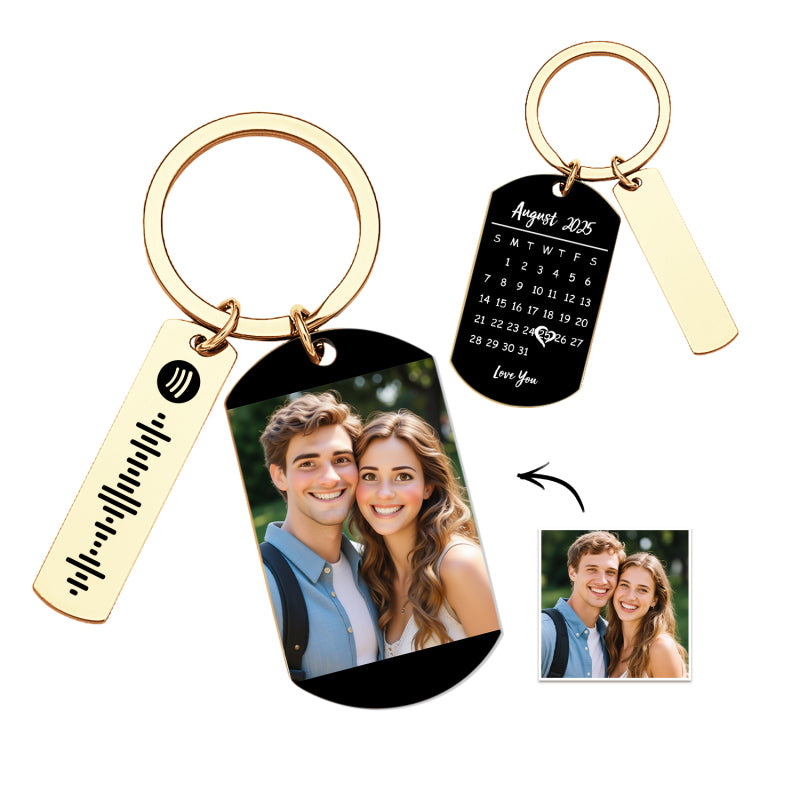 Custom Stainless Steel Keychain Personalized Photo Printed Decoration-larkway tradelink