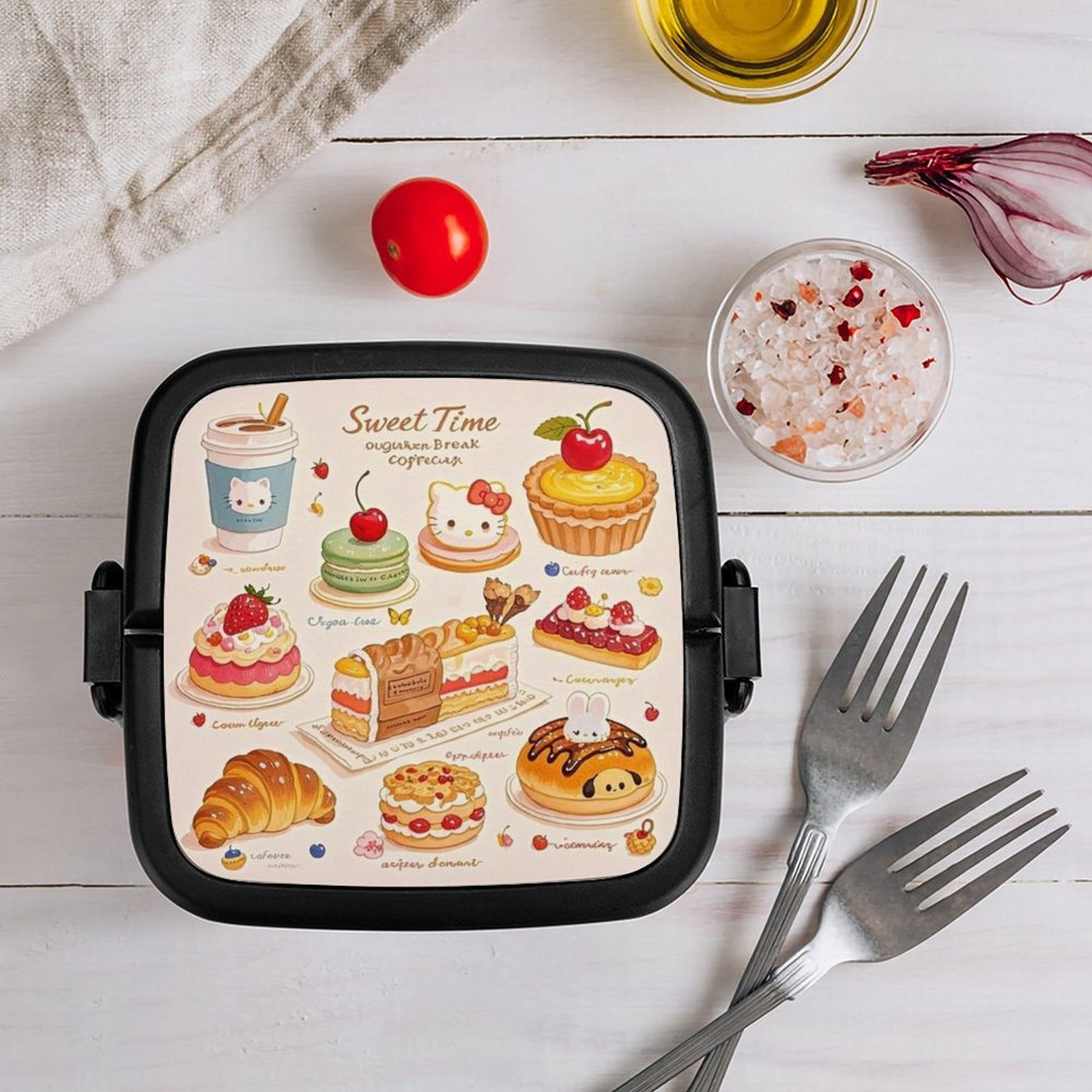 Custom Picture Double Layer Lunch Box Personalized Bento Box Leak Proof Food Fresh-larkway tradelink