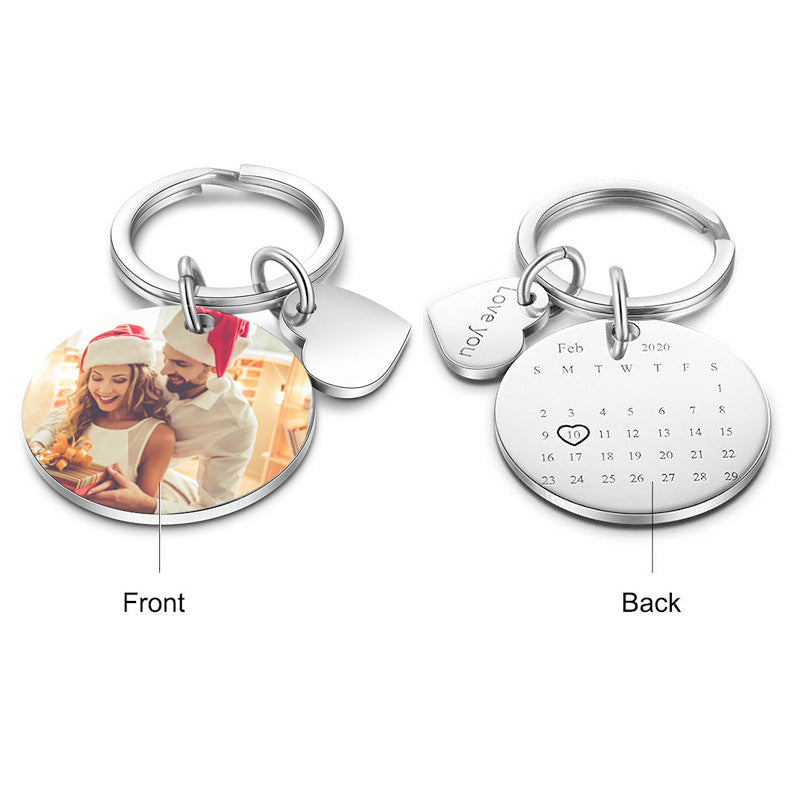 Personalized Calendar Keychain Custom Significant Date Marker Gifts-larkway tradelink